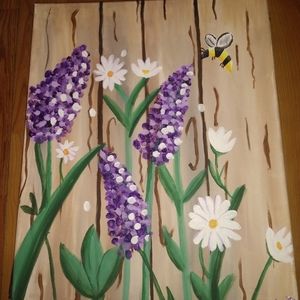 BEEautifil lilacs painting